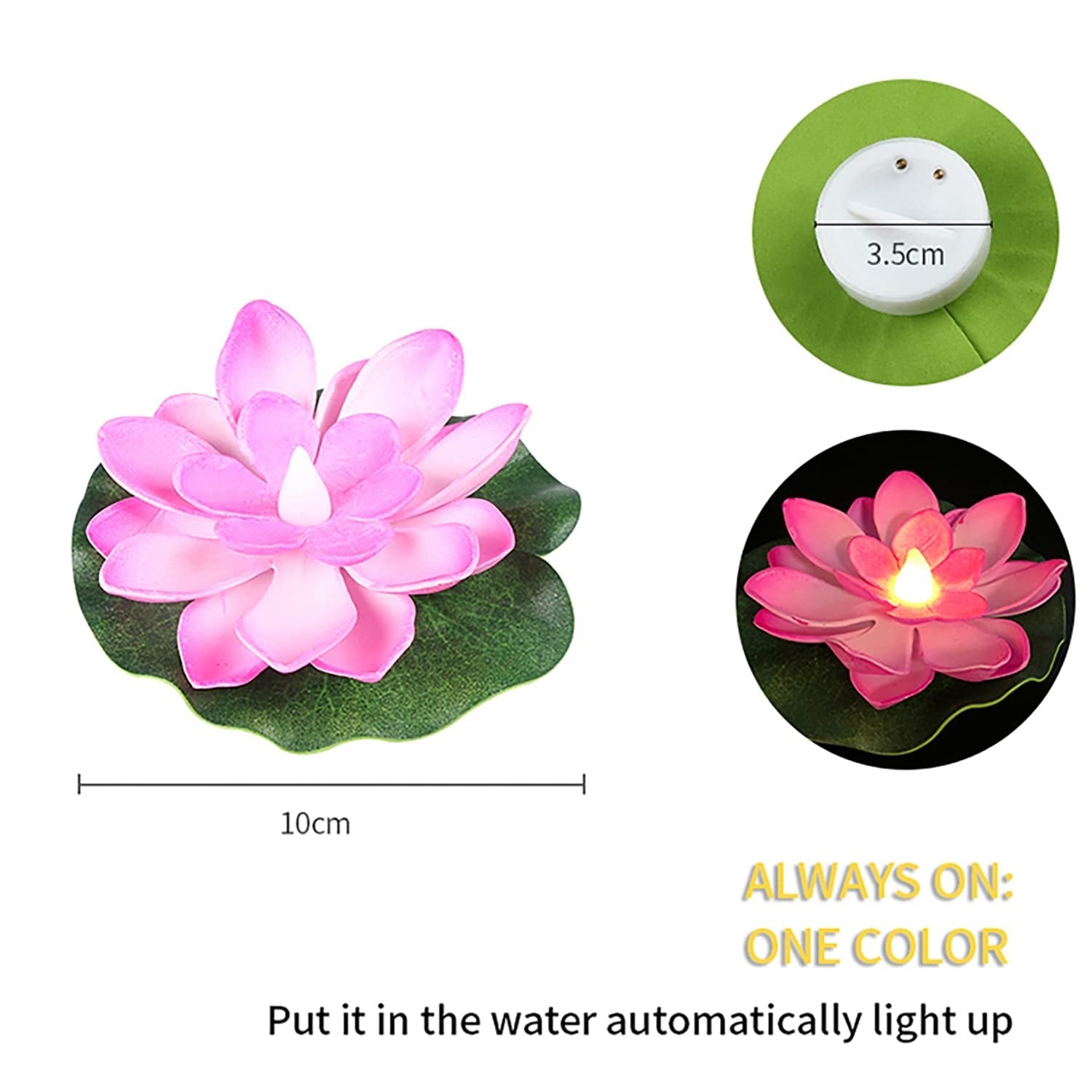 6556 Water Floating Smokeless Candles & Lotus Flowers Sensor Led TeaLight for Outdoor and Indoor Decoration - Pack of 6 Candle Candle (Pack of 6) 6556 Water Floating Smokeless Candles & Lotus Flowers Sensor Led TeaLight for Outdoor and Indoor Decoration - Pack of 6 Candle Candle (Pack of 6)